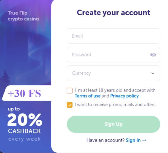 True Flip Casino Registration True Flip Casino Registration
