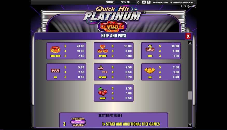 quick hit platinum slot machine detail image 3