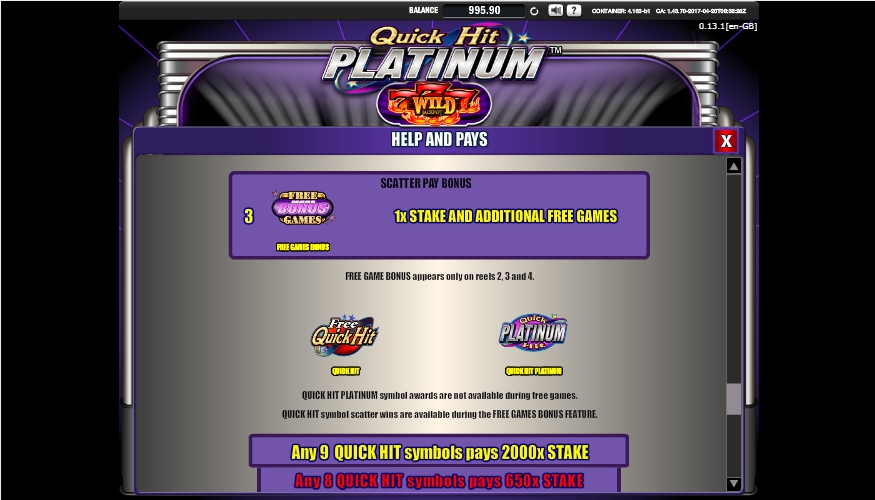 quick hit platinum slot machine detail image 2