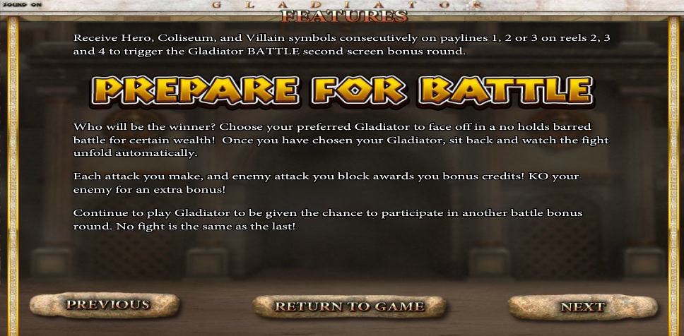 gladiator slot machine detail image 0