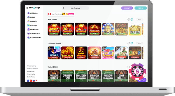 CoinSaga Casino Games CoinSaga Casino Games